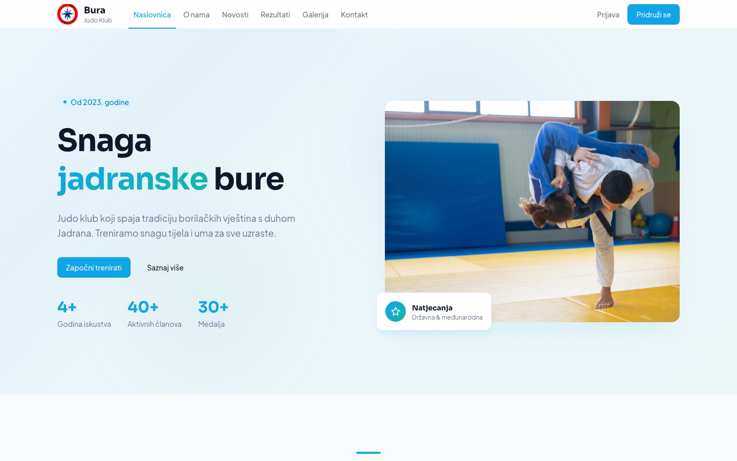 Screenshot of Judo Klub Bura